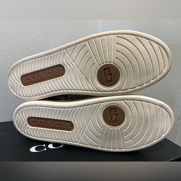 Coach Women's Signature Jacquard Clip Low Top Size 9B - Picture 5 of 7